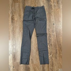 John Varvatos NWT Gray Grey Jake Dress Pants Wool European 46 Unhemmed